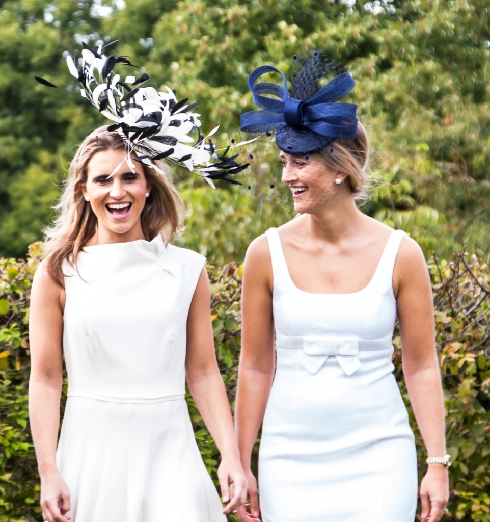 Badminton fascinator and Longleat hat by Hostie Hats