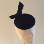 Solar Pillbox Hat in Black bead Hostie Hats
