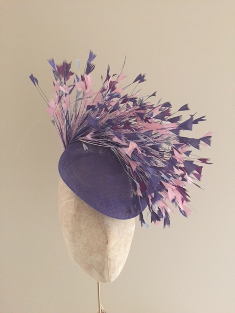 Blair pillbox hat purples by hostie hats