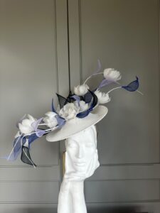 Exclusive Marple Dish Hat, Hostie Hats, ready to ship hat, ready to ship ascot hat