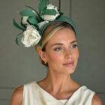 Exclusive Padstow Headband in Donatello, ready to wear ascot headband, ready to wear ascot hat, ready to ship ascot hat, ready to ship wedding hat