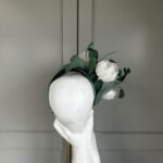 Exclusive Padstow Headband in Donatello, ready to wear ascot headband, ready to wear ascot hat, ready to ship ascot hat, ready to ship wedding hat