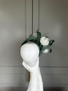 Exclusive Padstow Headband in Donatello, ready to wear ascot headband, ready to wear ascot hat, ready to ship ascot hat, ready to ship wedding hat