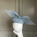 ready to wear chatham pillbox hat winter greay, ready to wear hat, ready to ship ascot hat, ready to ship wedding hat, next day delivery pale blue ascot hat, next day delivery pale blue wedding hat