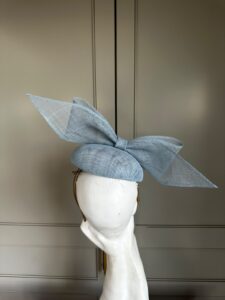 ready to wear chatham pillbox hat winter greay, ready to wear hat, ready to ship ascot hat, ready to ship wedding hat, next day delivery pale blue ascot hat, next day delivery pale blue wedding hat