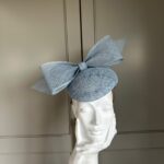 ready to wear chatham pillbox hat winter greay, ready to wear hat, ready to ship ascot hat, ready to ship wedding hat, next day delivery pale blue ascot hat, next day delivery pale blue wedding hat