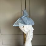 ready to wear chatham pillbox hat winter greay, ready to wear hat, ready to ship ascot hat, ready to ship wedding hat, next day delivery pale blue ascot hat, next day delivery pale blue wedding hat
