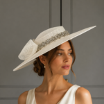 Ready to wear Newbury hat ivory, ready to ship ivory ascot hat, ready to ship ivory wedding hat, next day ascot hat, next day wedding hat