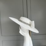 Ready to wear Newbury hat ivory, ready to ship ivory ascot hat, ready to ship ivory wedding hat, next day ascot hat, next day wedding hat