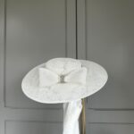 Ready to wear Newbury hat ivory, ready to ship ivory ascot hat, ready to ship ivory wedding hat, next day ascot hat, next day wedding hat