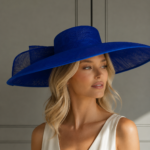 ready to wear obama hat royal blue lesbos blue, ready to ship ascot hat, ready to ship wedding hat