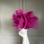 Ready to wear Petro Dish hat, Porto Pink, ready to ship ascot hat, ready to ship wedding hat, next day delivery ascot hat, next day delivery wedding hat