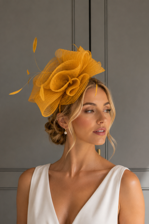 Ready to wear Luton fascinator, next day ascot hat, ascot hat ready to ship, next day delivery ascot hat, next day delivery wedding hat