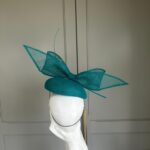 Sale Stella Hat in Niagara green, ready to wear hat, ready to ship hat, emerald green pillbox hat for a wedding, royal ascot hat