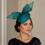Sale Stella Hat in Niagara green, ready to wear hat, ready to ship hat, emerald green pillbox hat for a wedding, royal ascot hat