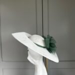 Ready to wear Coventry dish hat ivory and donatello, ready to ship ascot hat, ready to ship race day hat, ready to ship wedding hat