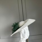 Ready to wear Coventry dish hat ivory and donatello, ready to ship ascot hat, ready to ship race day hat, ready to ship wedding hat